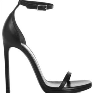 SAINT LAURENT - Jane Leather Ankle-Wrap Sandal